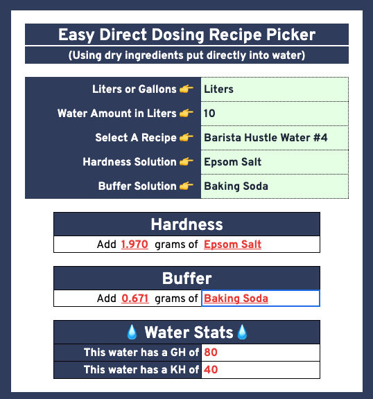 Easy Direct Dosing Recipe Picker